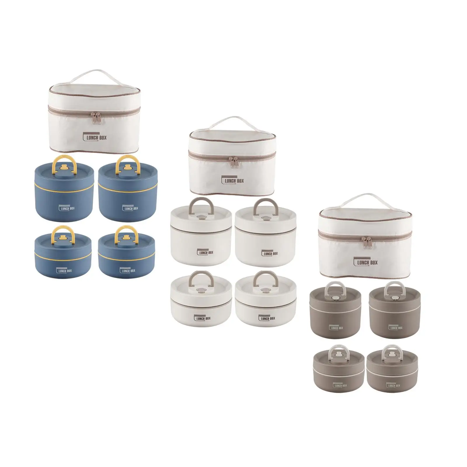 

4 изолированных ланч-бокса, контейнер для еды, обеда для офиса, пешего туризма, кемпинга