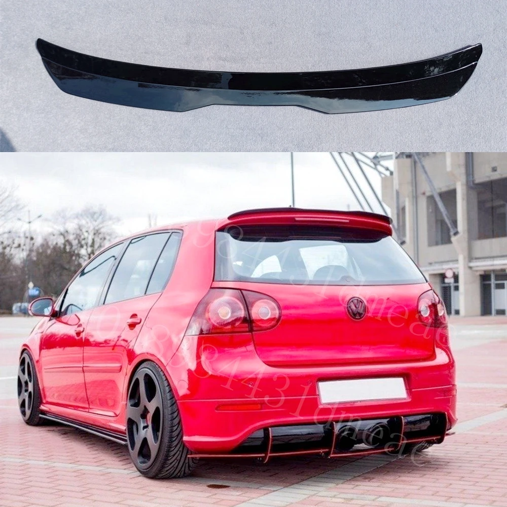 For VW MK5 GTI Hatchback Spoiler High Quality ABS Plastic Gloosy Black Car Tail Wing Decoration Rear Roof Lip Spoiler