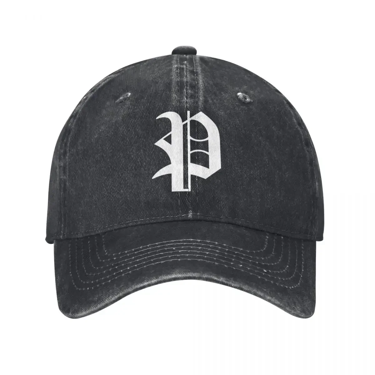 New Old English Initial White Letter P Baseball Cap Retro Women Men Sun-Proof Hip Hop Hats Summer Fashion Outdoor Sun Snapback C