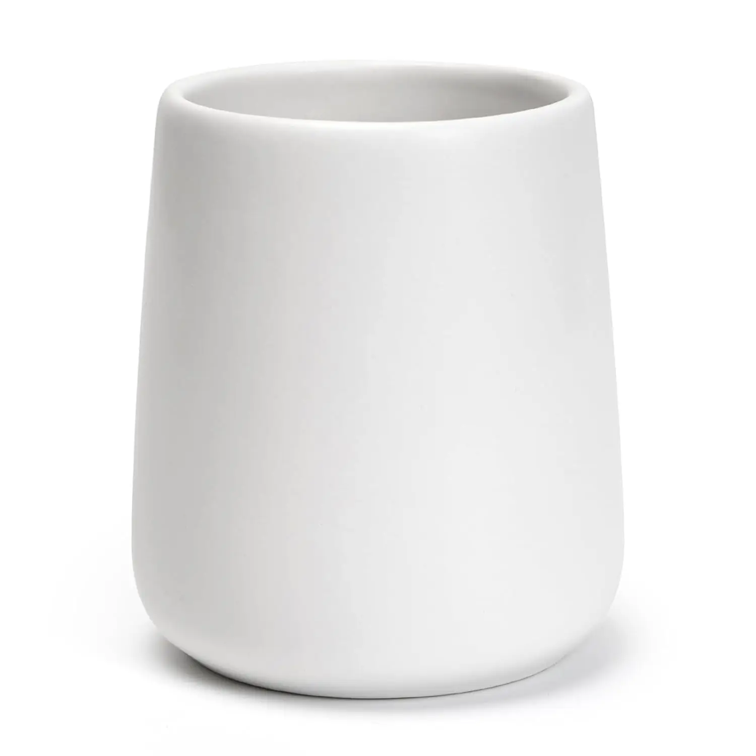 

Bathroom Tumbler Cup Ceramic 13.5oz Reusable Toothbrush Cup 400ml, Toothbrush Holder Adequate for Your Bathroom (White)