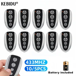 10/5PCS 4CH Remote Control 433MHz Car Key Garage Door Gate Opener Remote Control Clone Cloning Code 4-Button Transmitter