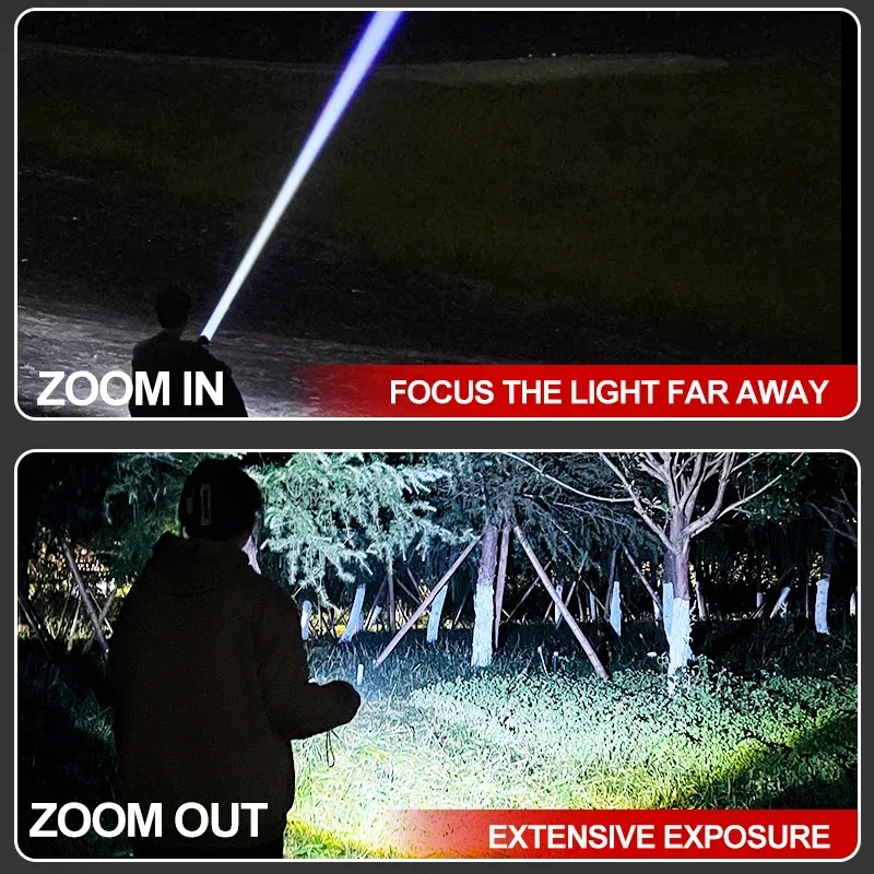 Mini Flashlight USB Rechargeable Aluminum Alloy Flashlight Super Bright LED  Long-range Portable Flashlight Emergency Lamp