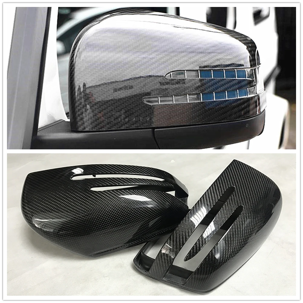 Mirror Cover For Mercedes Benz G W463 GLE GL ML W166 X166 GLS G500 ML350 GL350 Carbon Fiber Exterior Rear View Caps Replacement