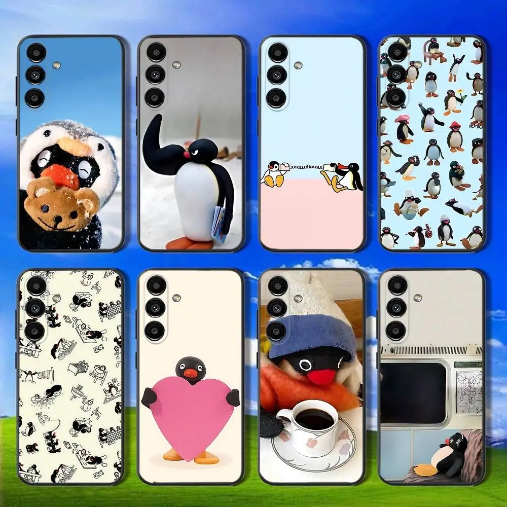 

Happy P-Pingu Penguin Phone Case For Samsung Galaxy A13,A21s,A22,A31,A32,A52,A53,A71,A80,Soft Black Shell