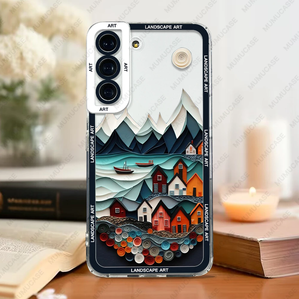 Landscape Art Phone Case For Samsung A73 A71 A55 A54 A53 A52 A51 A50 A35 A34 A33 A25 A22 A21S 4G 5G Covers