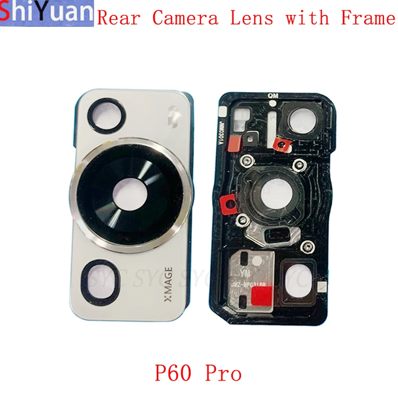 Rear Camera Lens with Frame Holder Housing Cover For Huawei P60 Pro Back Camera Frame with Lens Replacement Parts