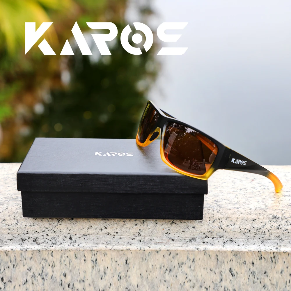 

KAROS 2022 Square Men's Polarized Sunglasses Outdoors Lifestyle Coating Sun Glasses New Matching Colors With Box