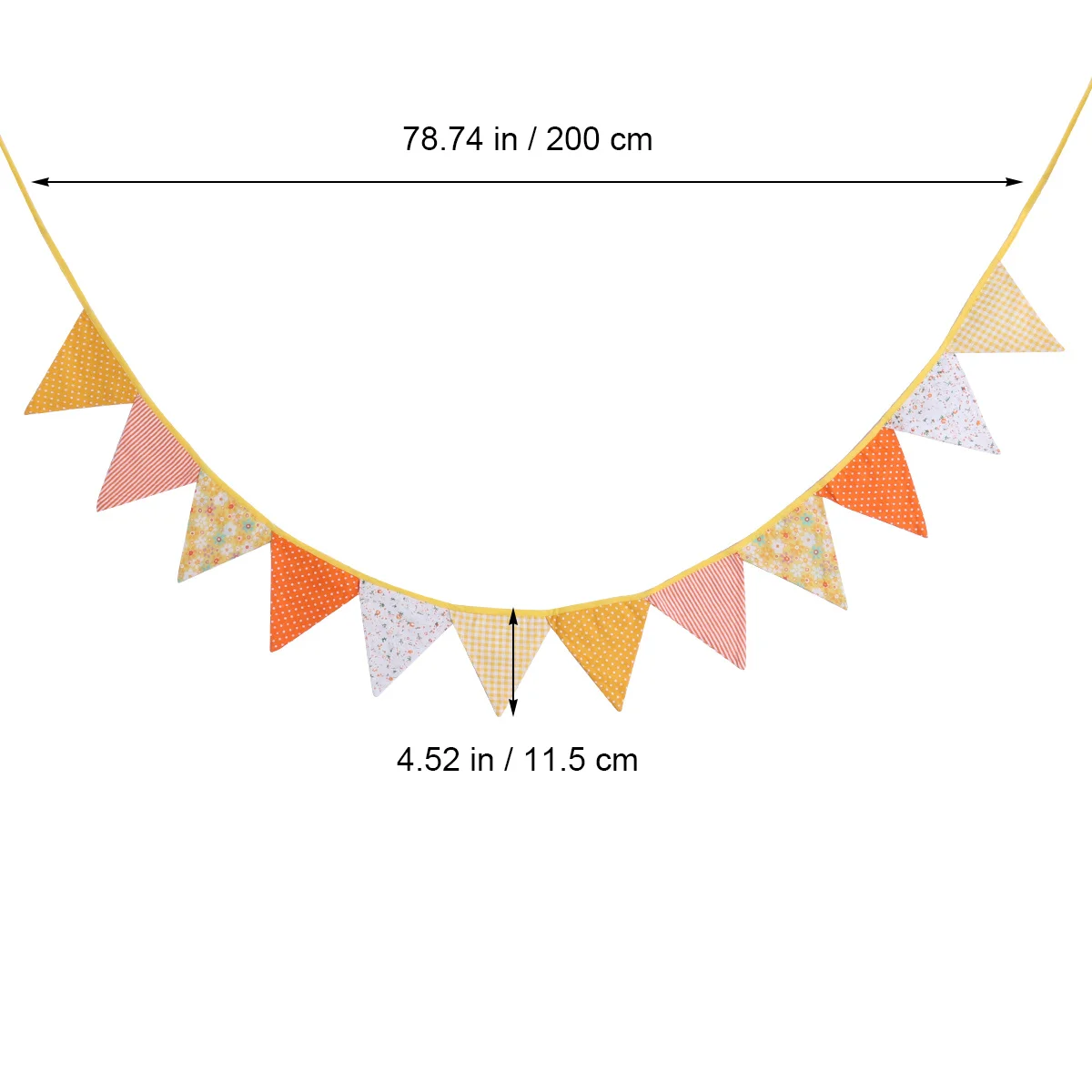 

2 Meters Colorful Dots Floral Triangle Flags Bunting Tear Resistant Burlap Happy Birthday Banner Birthday Decoration Party
