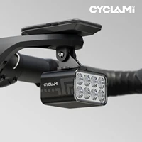 Faro de bicicleta de elevación remota inalámbrico, 1800 lúmenes, lámpara frontal de elevación, aleación de aluminio, CYCLAMI CYC1800 para carretera, MTB y montaña