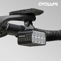 Wireless Remote Hoisting Bike Headlight 1800 Lumens Lifting Front Head Lamp Aluminum Alloy CYCLAMI CYC1800 For Road MTB Mountain