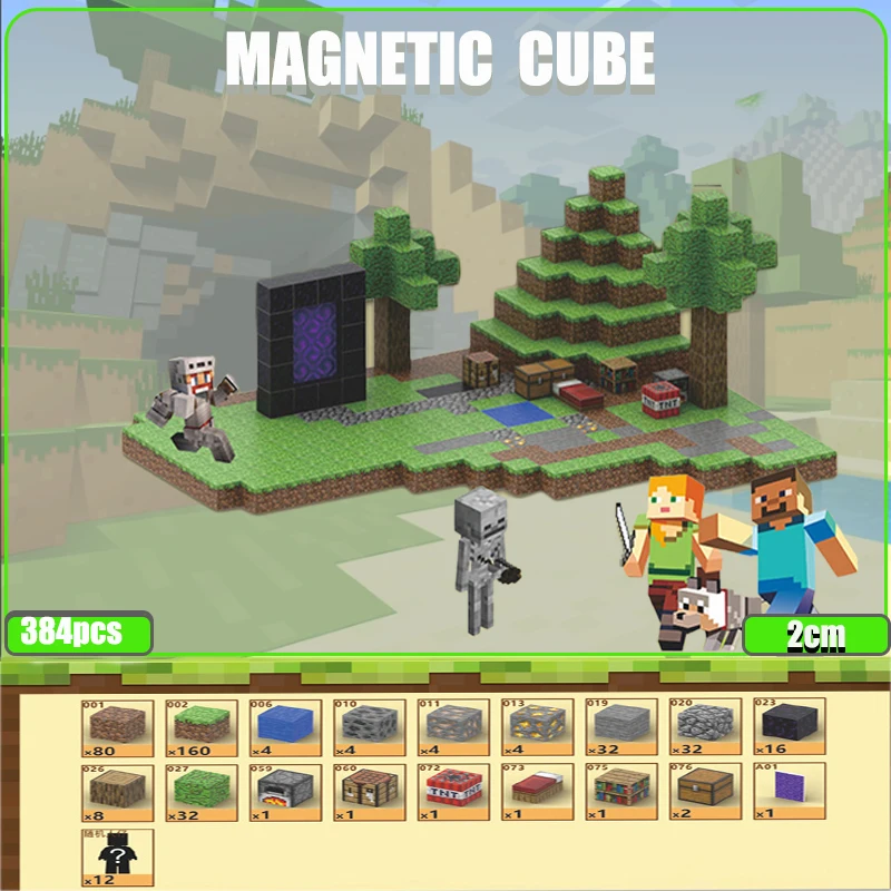 Magnetische Baustein Welt 2,0 CM Magnetische Würfel Set kinder Alter 3 + DIY Modell kinder Trockenen Montessori sensorische Spielzeug geschenk