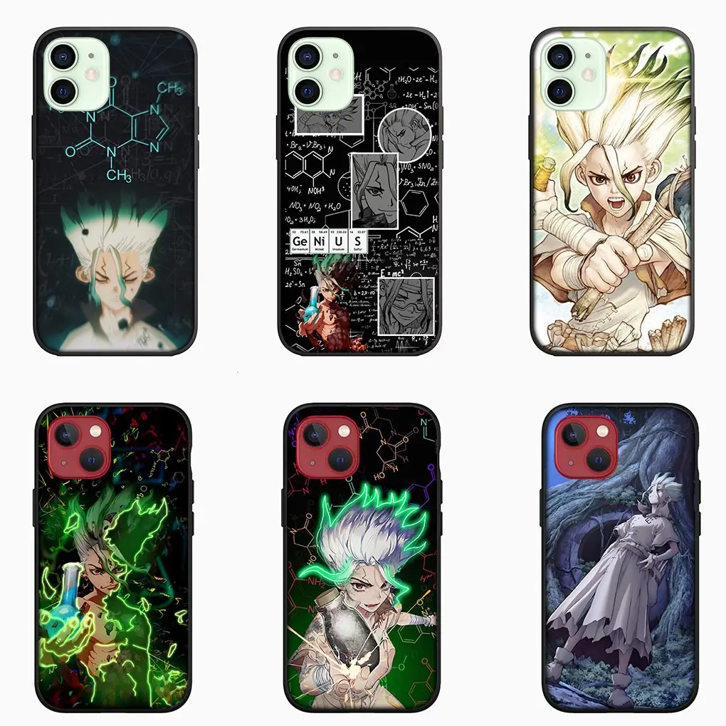 Anime Dr stone Ishigami Senkuu Soft Phone Casing for Apple iPhone 15 14 13 12 Mini 11 Pro X XR XS Max 7 8 Plus + Cover Case