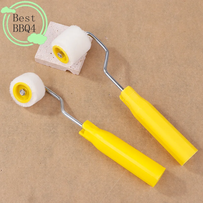 (BBQ4)Mini Paint Rollers Door Ceilings Wool Brushes Extra Small Paint Touch Up Trim Edge Brush Roller Wall Repair Paint Brush