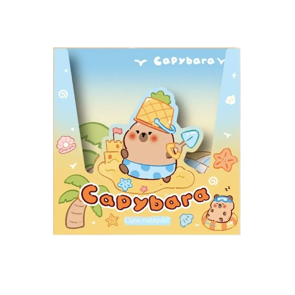 

Material Paper Capybara Note Paper Decorative Tags Stationary Cartoon Memo Note Pads Kawaii Creative Cute Capybara Memo Pad