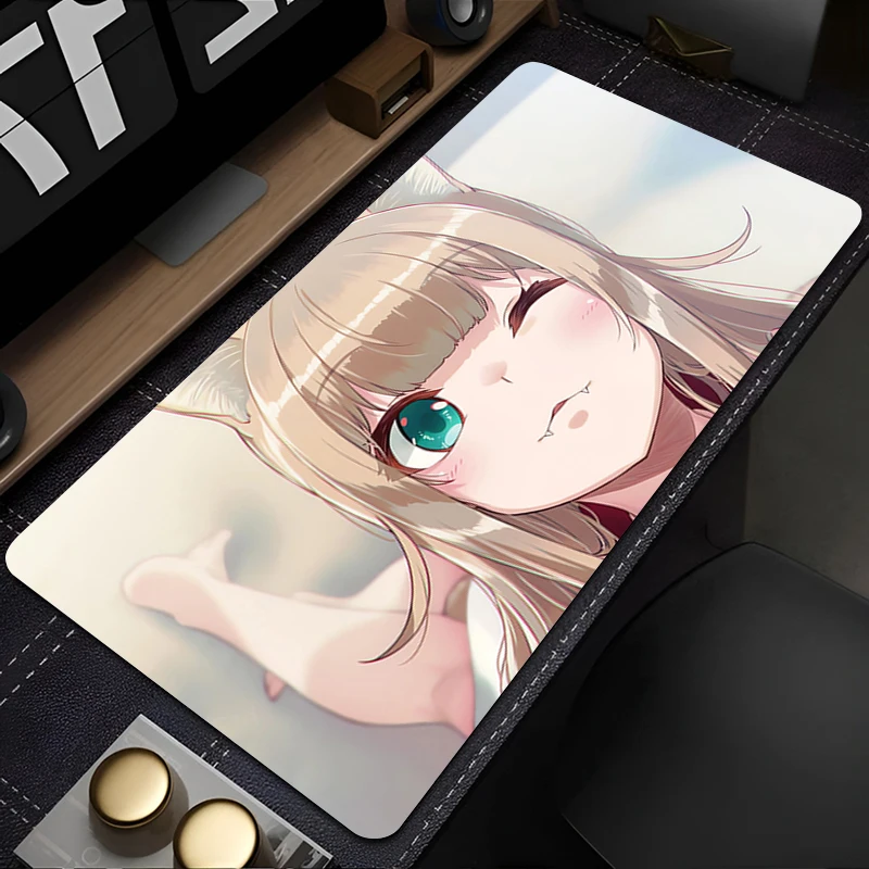 Mousepad New K-Kinako Large Mouse Mat MousePads Game Office Laptop Carpet Soft Anti-slip Desktop PC carpet Anime girl Mouse Pad