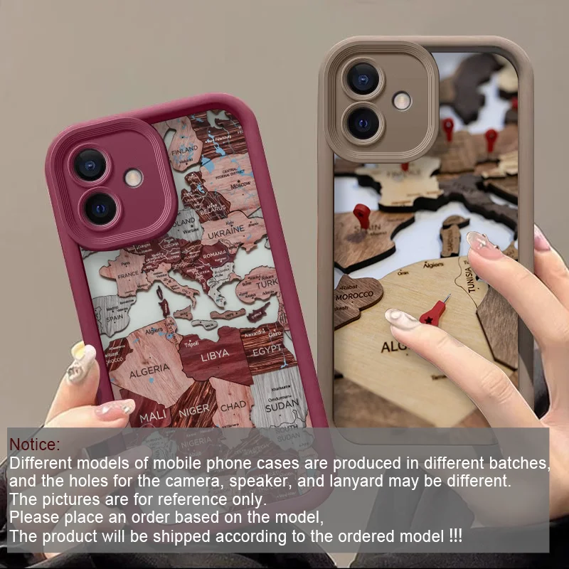 الإبداعية خريطة العالم لغز مطبوعة جراب هاتف ل Xiaomi Redmi ملاحظة 14 13 12 11 10 برو زائد 8 9 12 S 11T K60 5G لينة غطاء Fundas #2