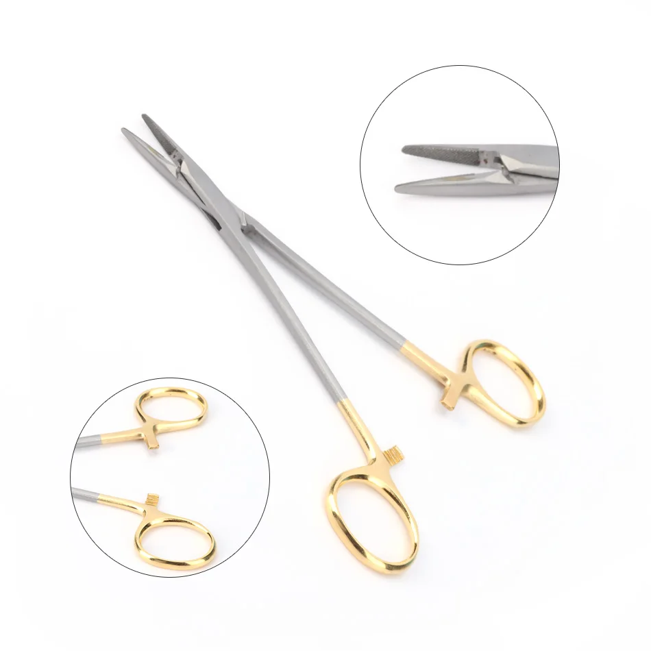 Veterinary TC Needle Holder Reusable Suture Scissors Pet Orthopedic Implants Fishing Pliers Surgical Products 14cm/16cm