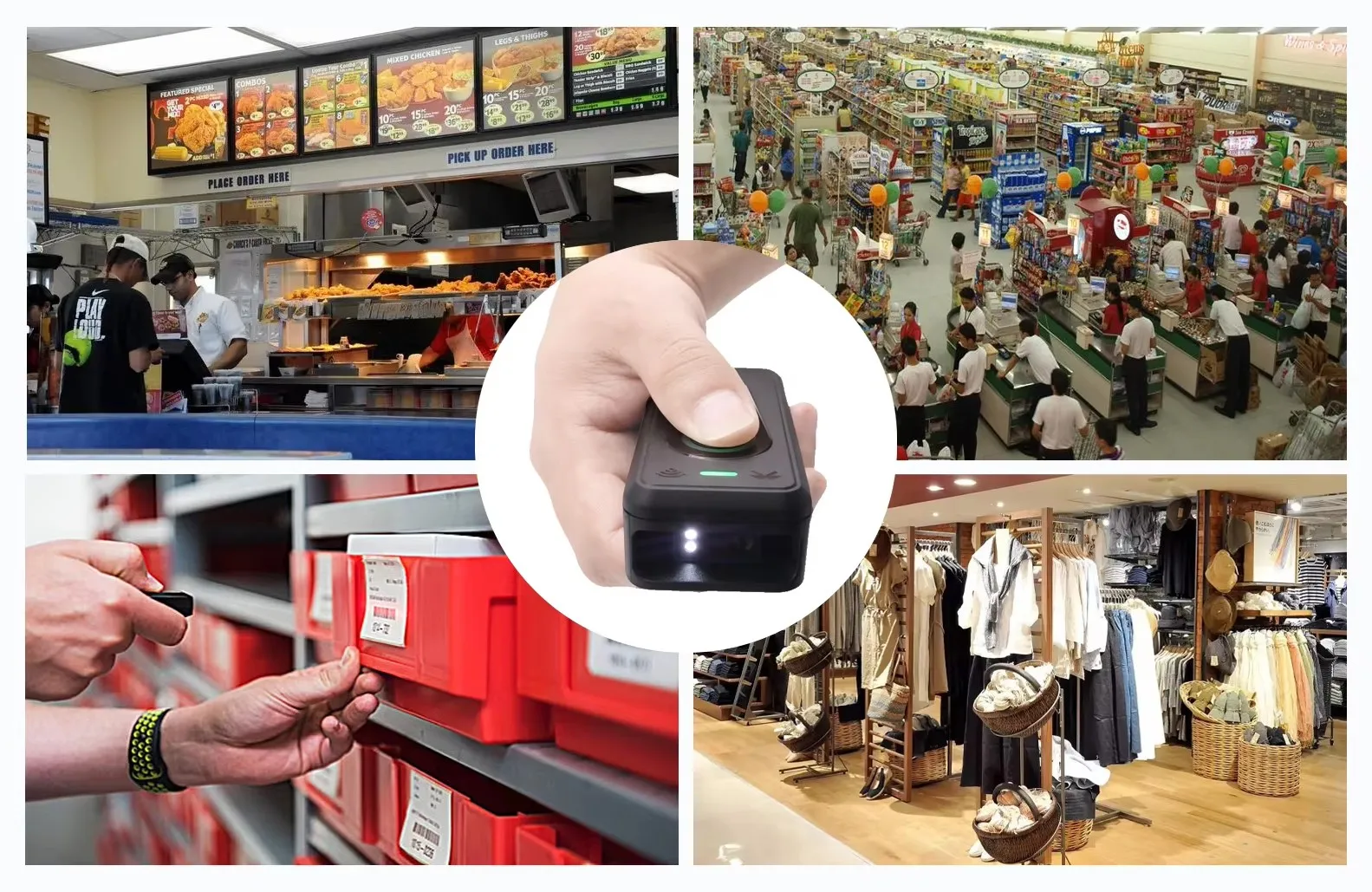 Беспроводной 1D 2D CMOS сканер штрих-кода USB Bluetooth Мини Карманный считыватель QR-кода для iOS Android Windows - Мобильная оплата