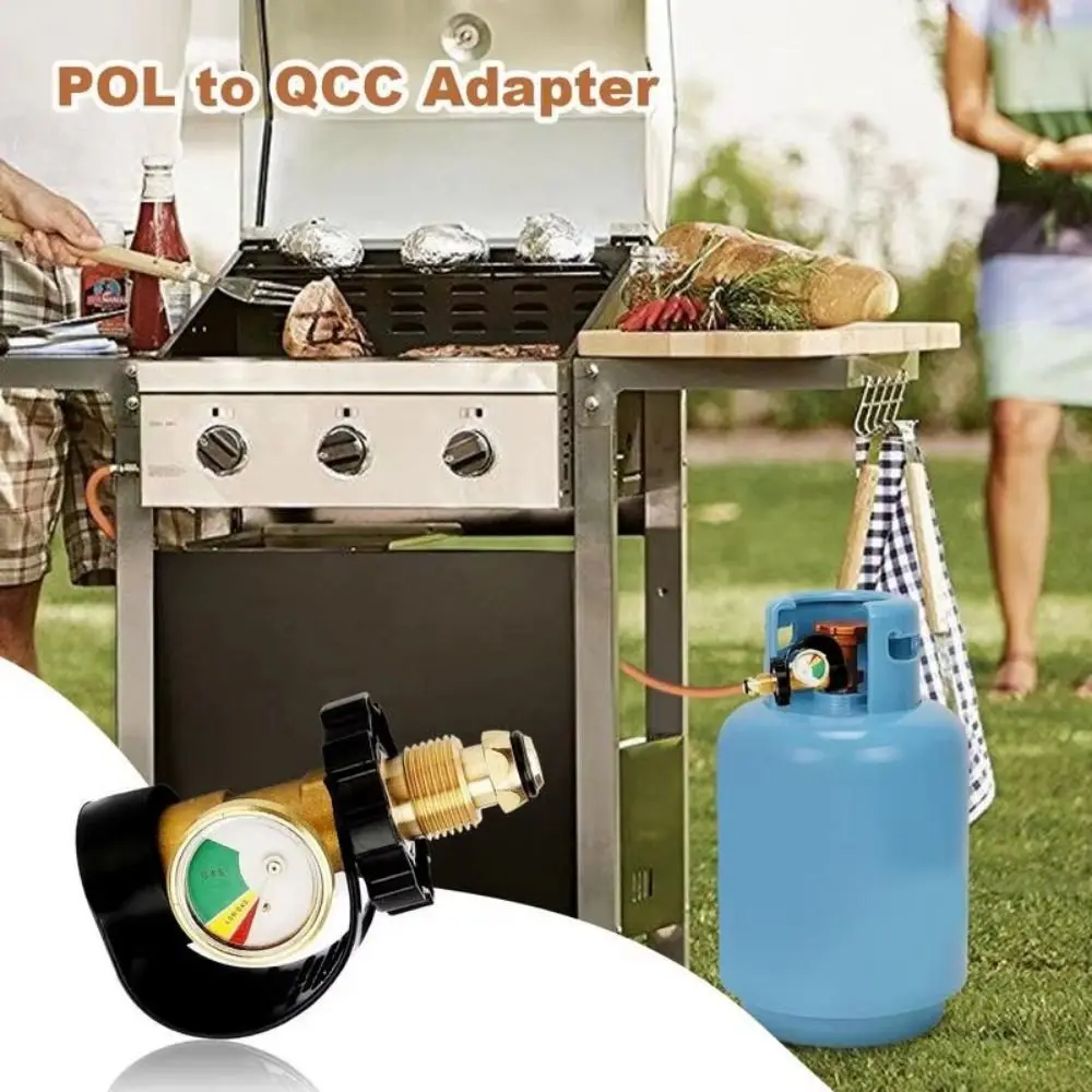

Adjustable Propane Tank Connector QCC1/Type Leak-proof QCC1 Propane Refill Adapter Brass Durable Propane Tank Refill Adapter