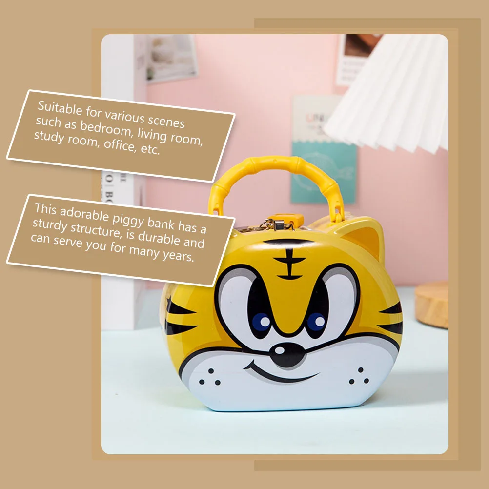 

3Pcs Cartoon Tiger Coin Storage Box Chic Unique Design Suitable for Various Scenes Practical Gift for Kids Money Box