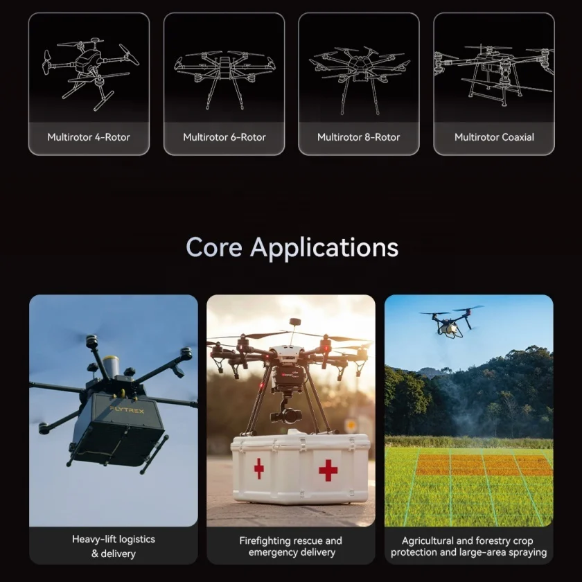 T-MOTOR MN1325 KV47 VTOL Airplane High Quality Brushless Drone Motor For Fixed Wing Quadcopter Multirotor