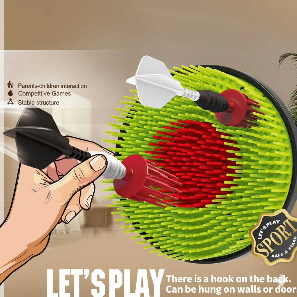 Set di freccette con punta morbida, bersaglio per lanciare le freccette, sport all'aria aperta, giocattolo educativo e interattivo per genitori e figli, regalo di Natale