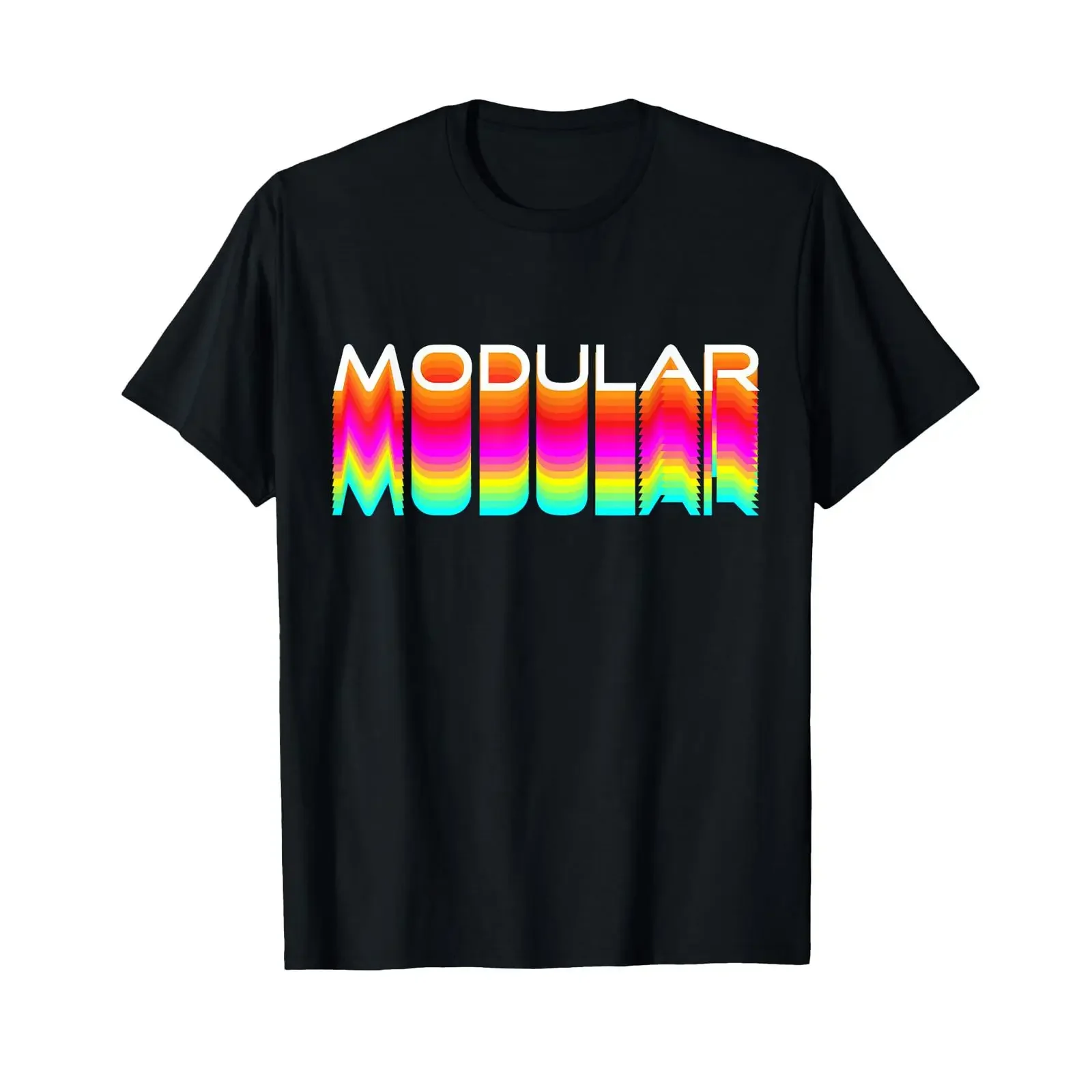 Modular Synth T Shirt Electronic Retro 80s Analog Synthesizer vintage Washed streetwear Slightly Stylish Top For Everyday Wear