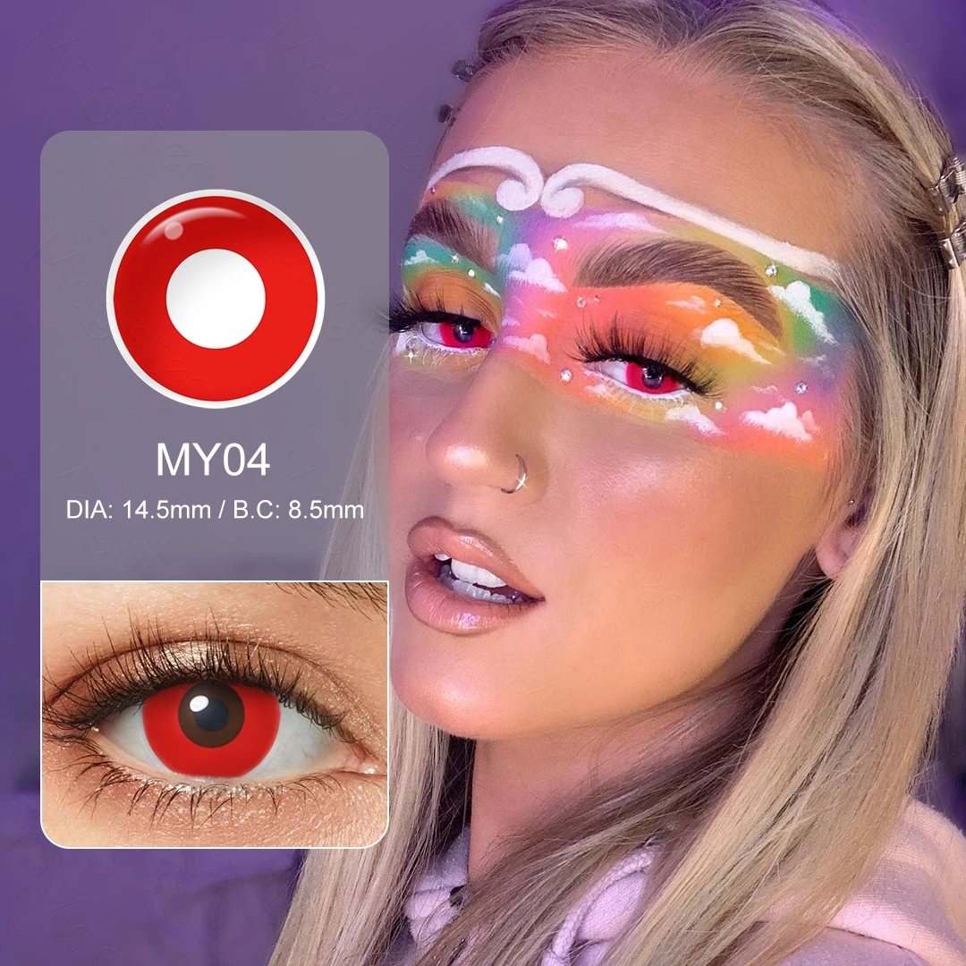 Anime Cosplay Contact Lenses for Eyes White Lenses Halloween Contact Lenses Blind Black Lenses Beautiful Pupils Eye Makeup