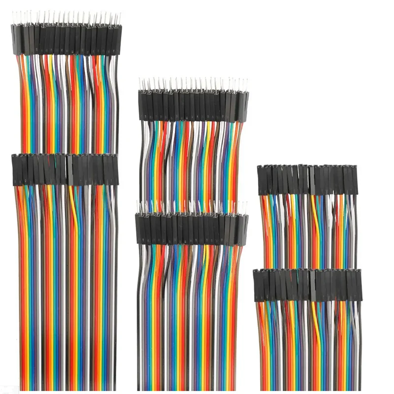 Fil Dupont multicolore 40 broches 20CM mâle à femelle 40 broches mâle à mâle femelle à femelle, câble ruban de raccordement pour planche à pain, 120 pièces