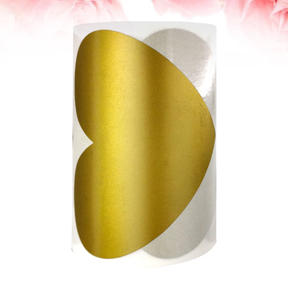 

Stickers Creative Gift Label Love Shape Roll Shaped Scratch off Decorative s'
