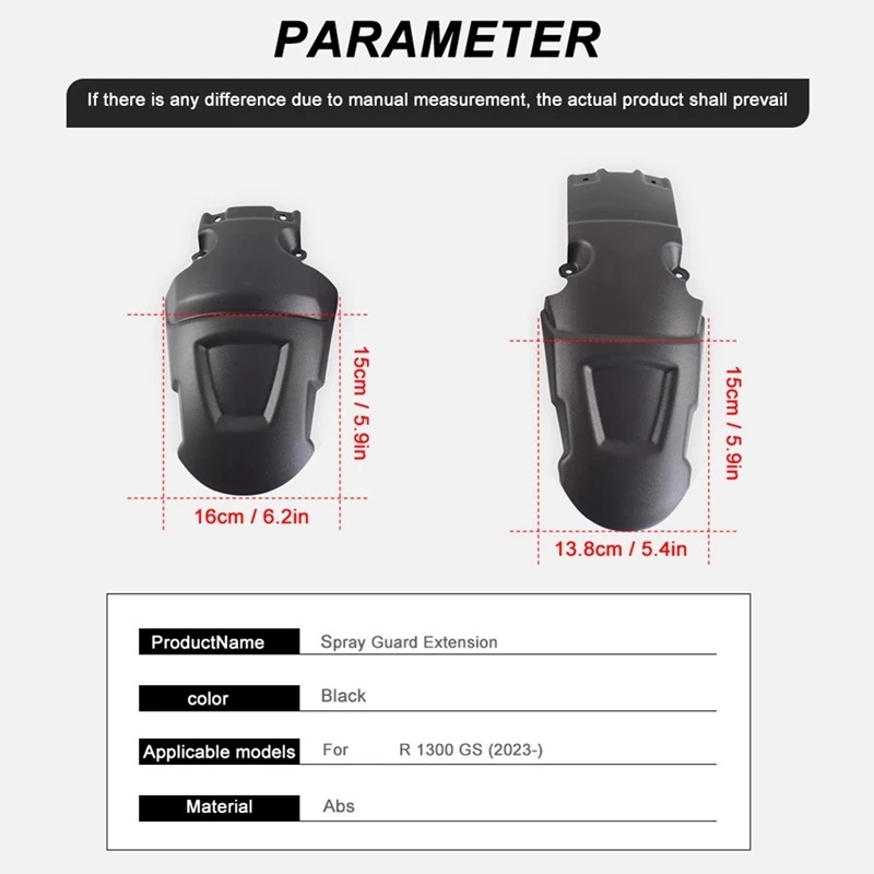Guardabarros trasero para rueda trasera de motocicleta, edición extendida para BMW R1300GS R1300 GS 2023--T45C