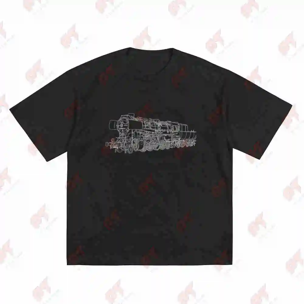 Steam Locomotive Series 52 BR Vintage Short Sleeve Tee 100% Cotton T-Shirt