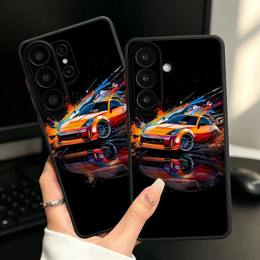 Funda Back Phone Cover Case for Samsung Galaxy S26 Note 20 Ultra 10+ S25 Ultra S20 FE S21 S23 FE S22 S24 Plus Sports Car Art