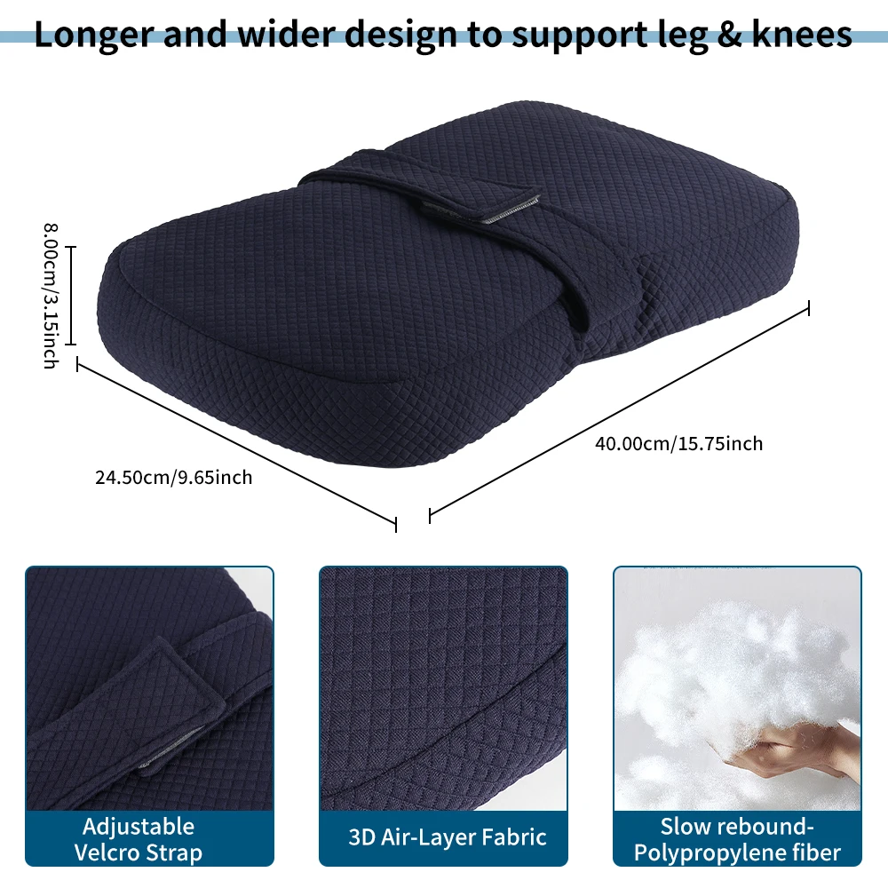 1 Piece Knee Pillow Ergonomic Side Pillow For Side Sleepers Back Legs Hips Joints Pregnancy Sciatic Neuralgia  Relief