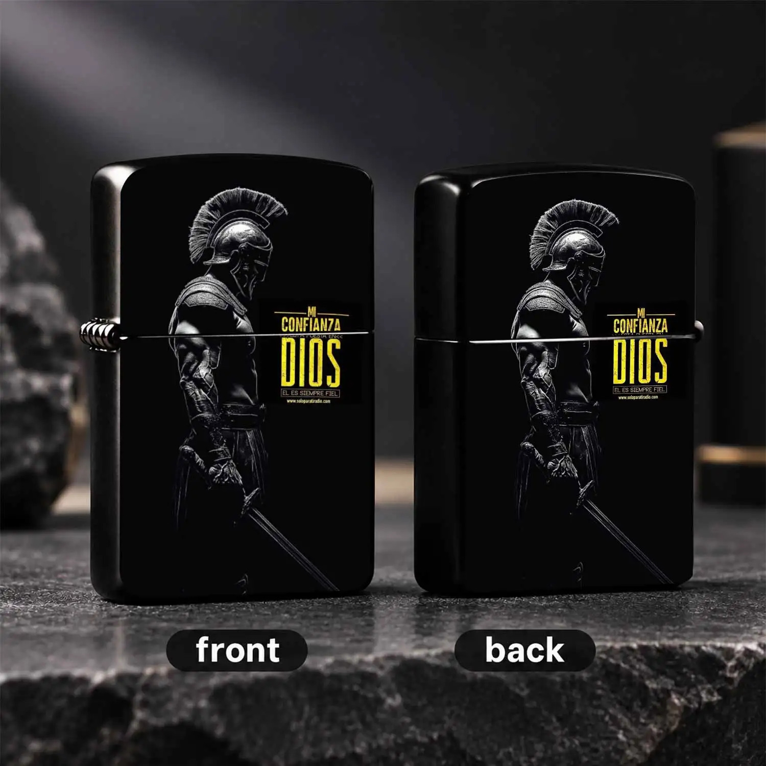 My Confidence In God Themed Lighter Spartan Pattern Portable Lighter For Daily Outdoor Multi-Scene Use Stylish Decorative Practical Accessory Ideal Gift For Faith Believers Daily Carry Use For Camping Candle Lighting A Humorous And Interest