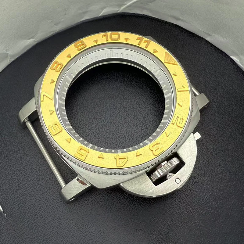 42mm PNH Watch Cases Transparent Bottom Cover Fit for NH35 NH36 4R35 7S Movement With 39mm*32mm Bezel Men's Watch Caserefitting