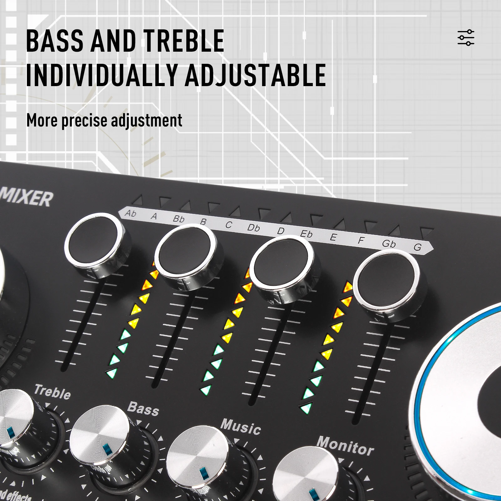 GAX-911 Recording Studio Sound Cards Live Stream SoundCard Live Broadcast Audio Mixer Wireless Sound Cards