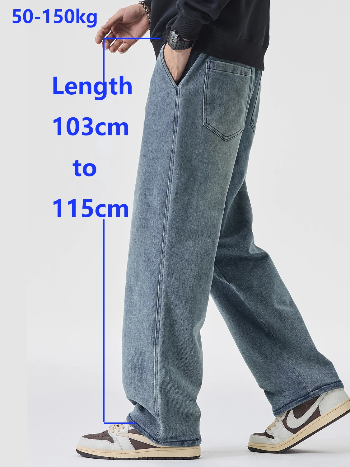 

Высокие мужские брюки, джинсы, джинсовые мешковатые джинсы размера, мужская одежда, спортивные спортивные штаны, осенняя мужская одежда, брюки-карго большого размера