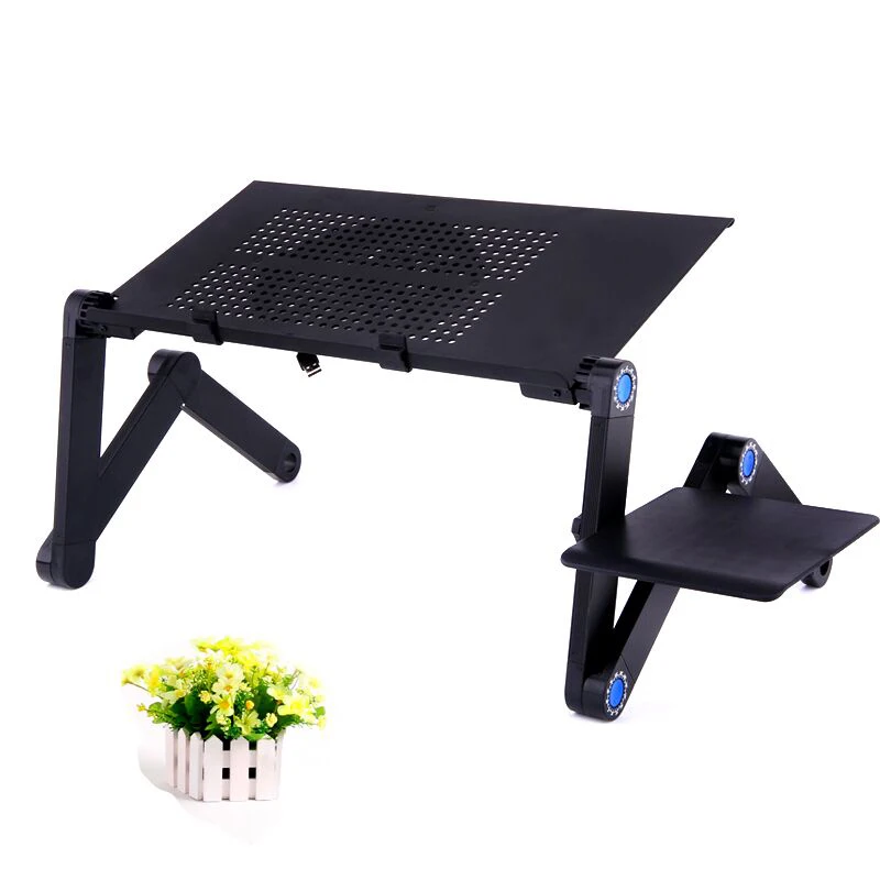 Folding Laptop Stand Computer Desk Lifting Portable Computer Desk Adjustable Ergonomic Heightening Laptop Radiator Sofa on Bed