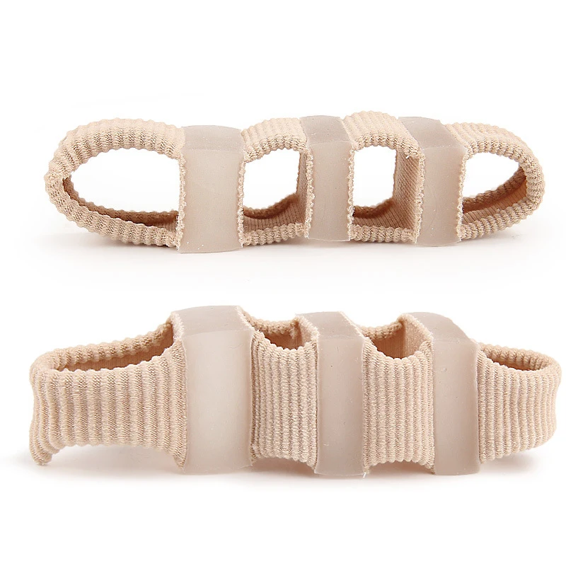 Corrector de dedos de fibra de cinco agujeros pulgar Valgus Bigfoot hueso superposición separador de dedos dispositivo ortopédico de tres agujeros alisador de dedos