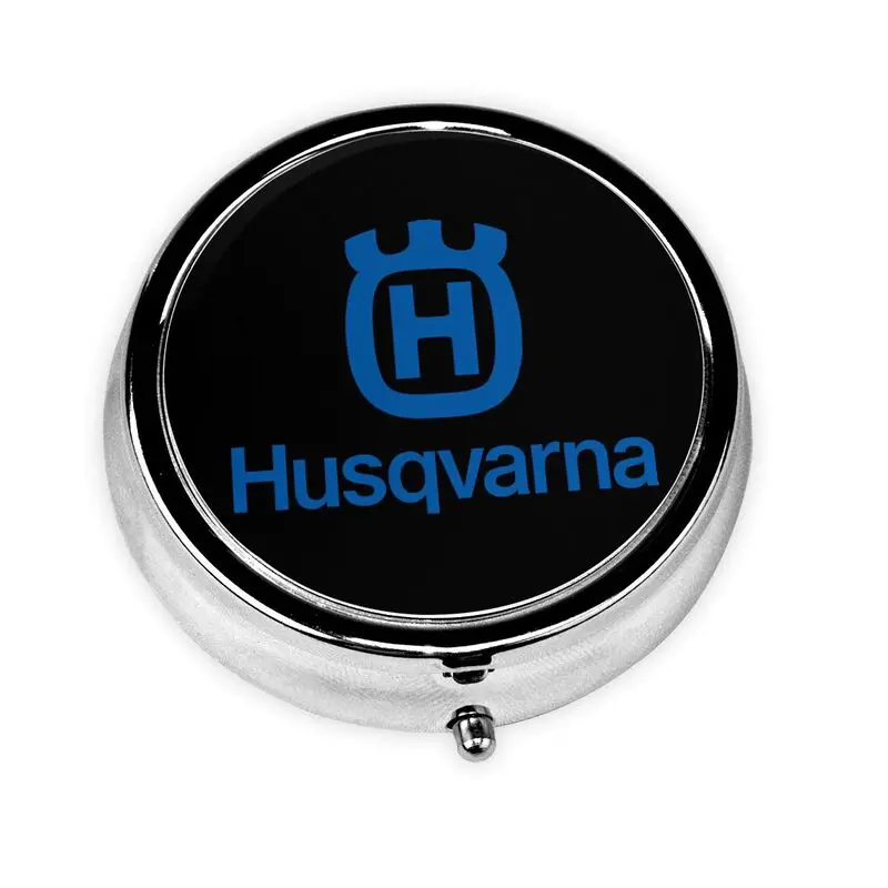 

Husqvarna Pill Box 3 Compartment Small Pill Case Portable for Pocket or Purse Pill Holder To Hold Vitamins Medication Fish Oil