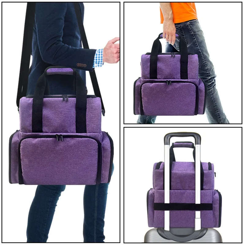 ABQR – sac de rangement de vernis à ongles Portable, sac à main avec bandoulière, séparateur amovible, sac de voyage multi-transport,