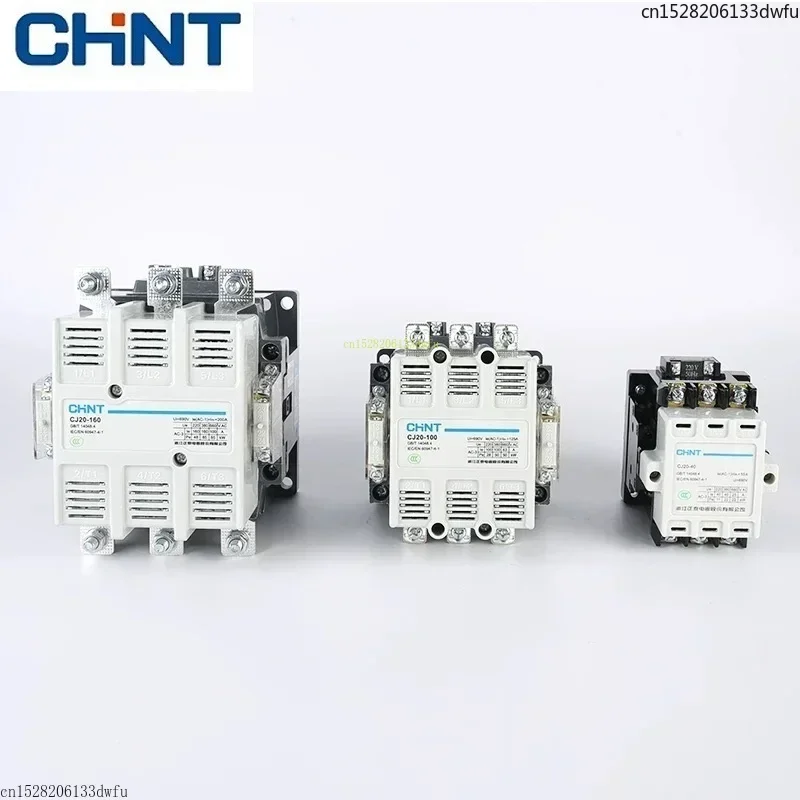 CHINT CJ20 16A-630A AC Contactor Three Phase 220V 380V 16A 25A 40A 63A 100A 160A 250A 400A 630A CJ20-100 CJ20-160 CJ20-250