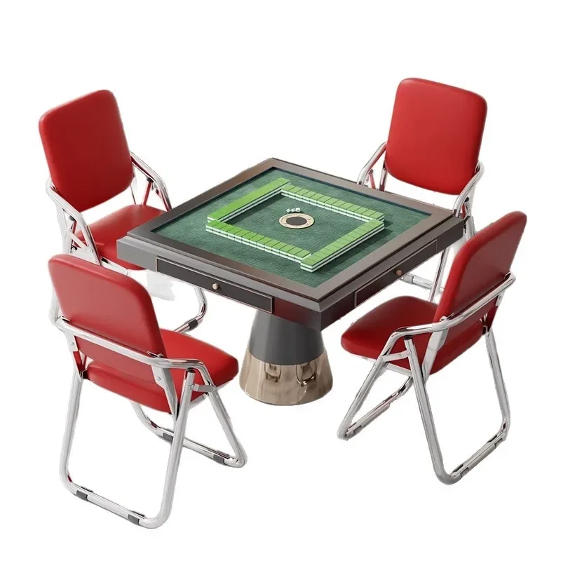 

Mahjong chair free installation chess room special sedentary comfortable back chair mahjong table stool can be stacked folding c