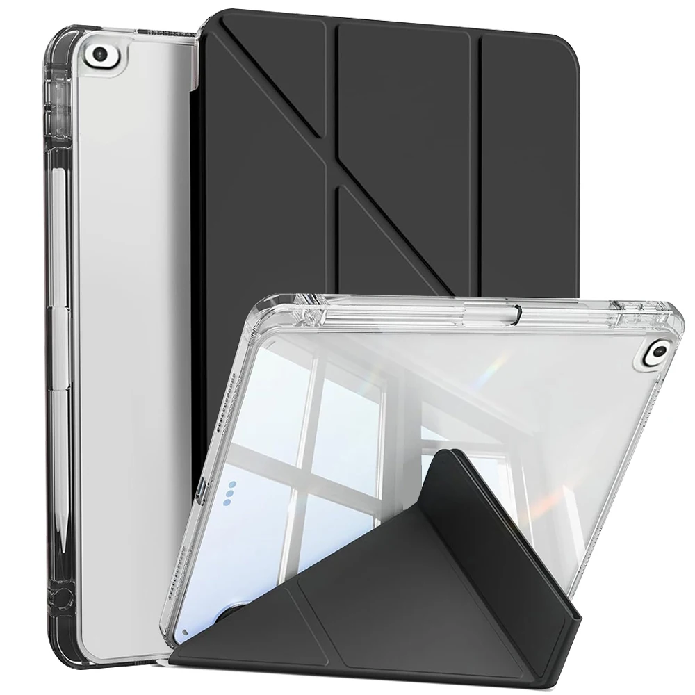 

Чехол для iPad 9.7 2017 2018 5-го 6-го поколения, для iPad Air 1 2, Y-образный чехол-подставка, тонкий стильный прозрачный чехол для iPad с держателем для карандашей