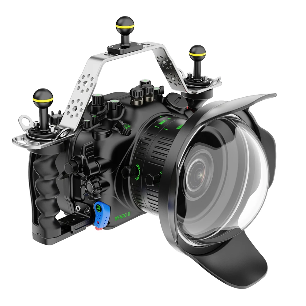 Seafrogs SF10010 100M Waterproof Aluminum Alloy Camera Case Body For Sony A1 II Design Housing