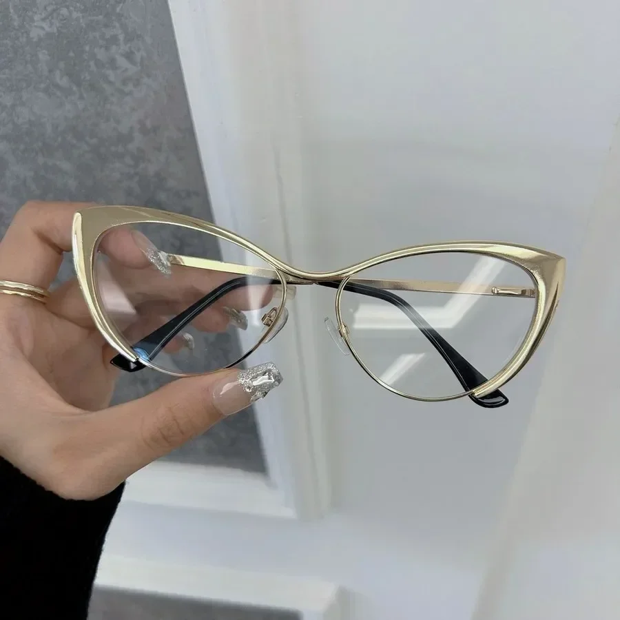 عادية القط العين مصمم النظارات الشمسية النساء الرجال إطار معدني نظارات شمسية فاخرة الإناث الذكور العلامة التجارية موضة Oculos دي سول #4