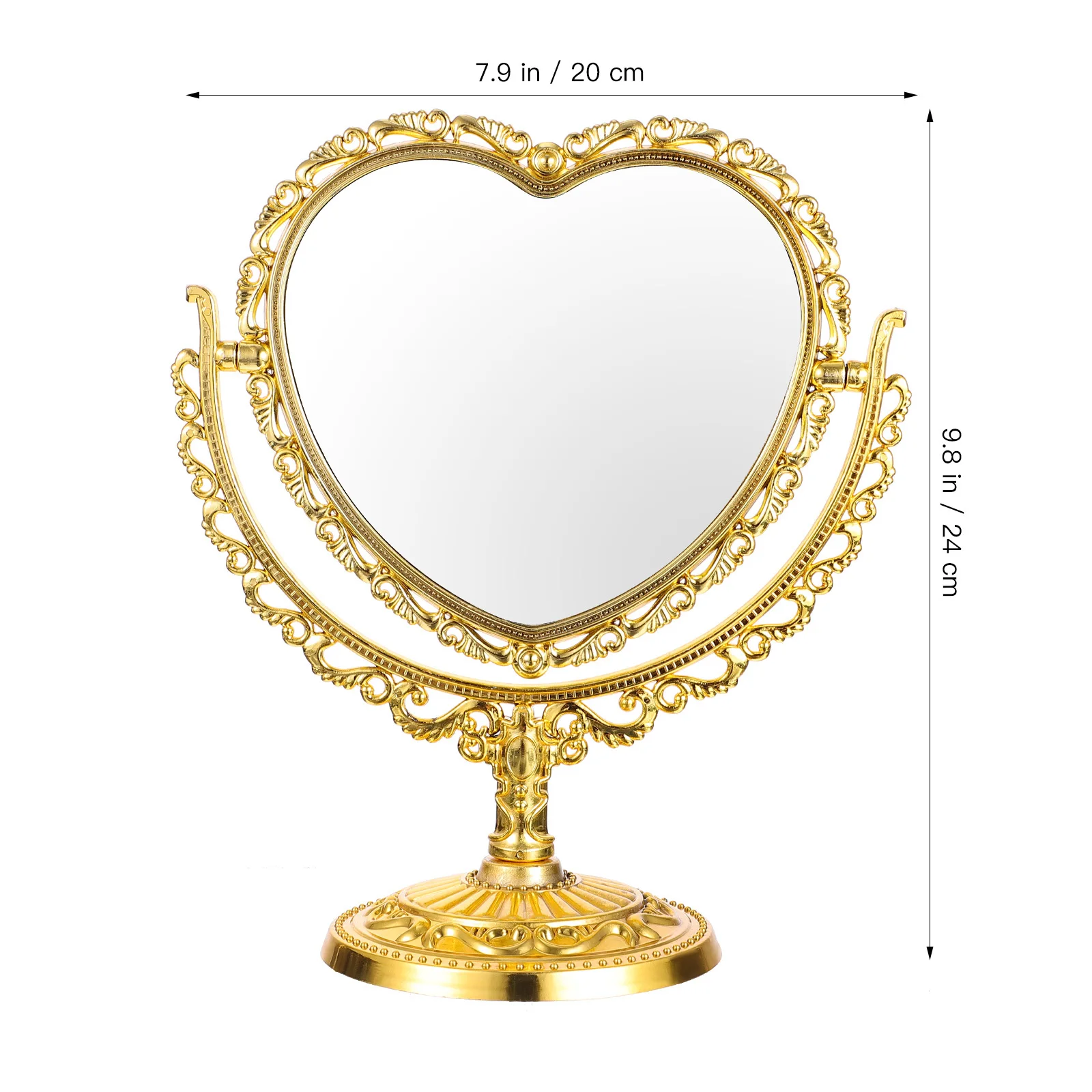 الرجعية شكل قلب المرآة البالونية ماكياج مكتب منضدية مضمد الحمام ديكور غرفة نوم مكافحة تصميم زاوية قابل للتعديل