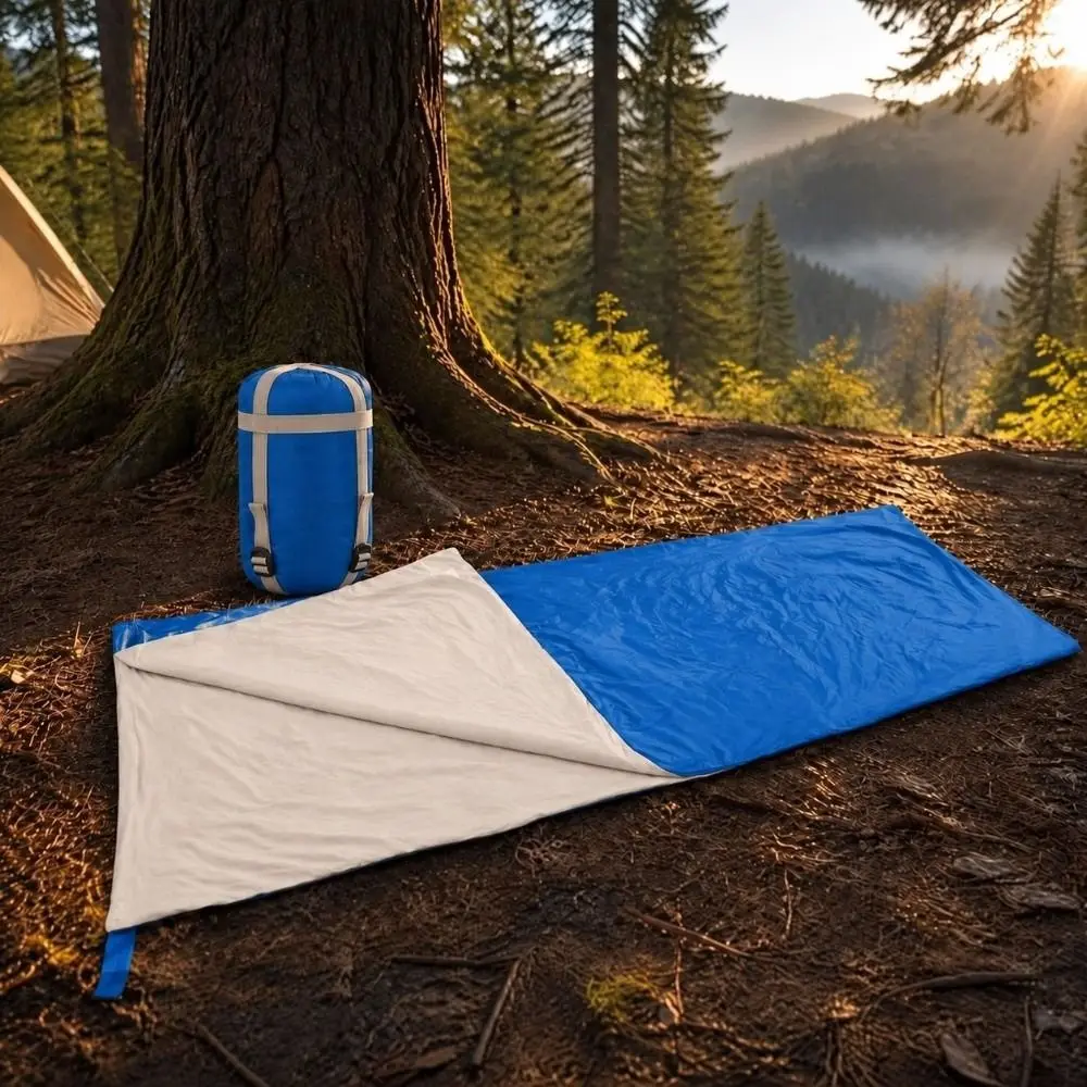 Warm Compression Sack Camping Sleeping Bag Nylon Rectangular Envelope Sleeping Bag Warm Weather Sleeping Bag Backpacking