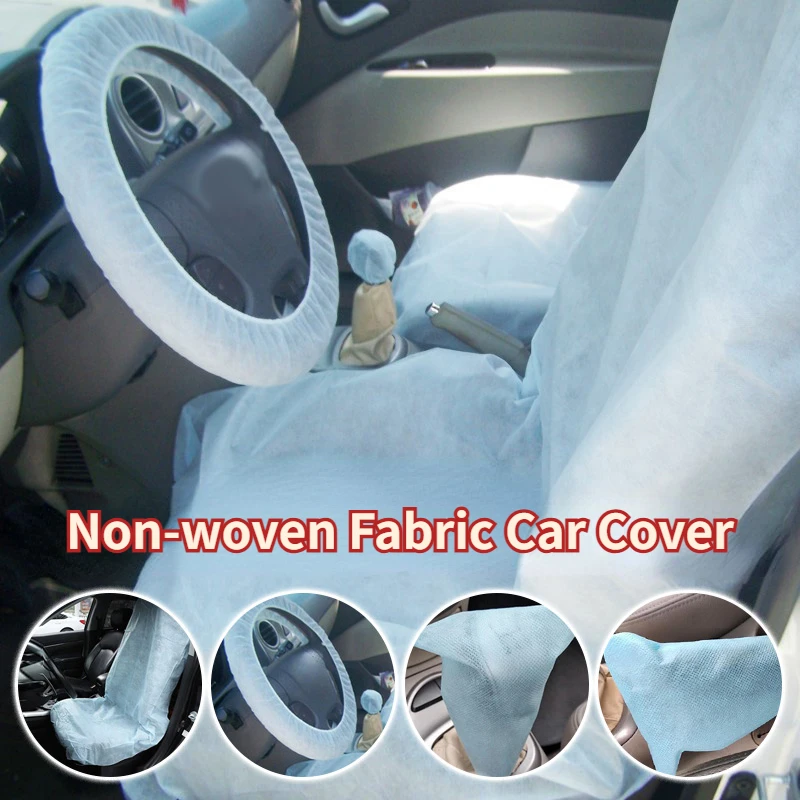 Disposable Car Seat Covers Non-woven Fabric Car Dust Kit Universal Waterproof Care Cleaning Repair Protective Cover for Car